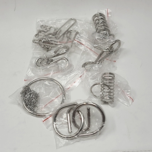 LOOBANI 30 ASSORTED BRAIN TEASERS METAL WIRE IQ PUZZLES - Picture 10 of 12